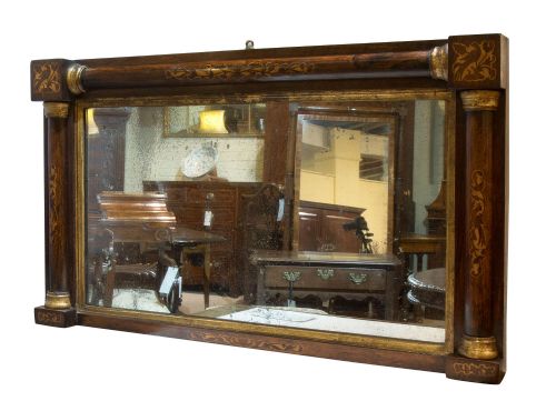 Rosewood and Marquetry Mirror C1840
