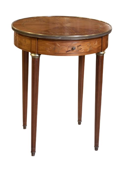 Marquetry Inlaid Kingwood Table C1930