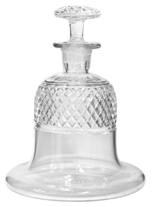 Hobnail Cut Glass Ships Decanter
