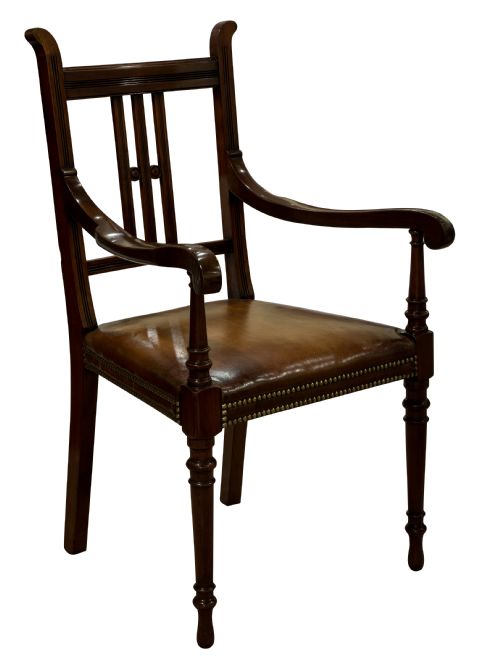 Edwardian Decorative Mahogany Desk Chair