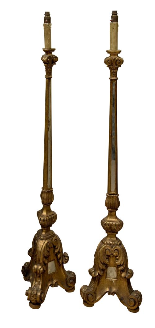 Pair of Italian Gilt Lamps