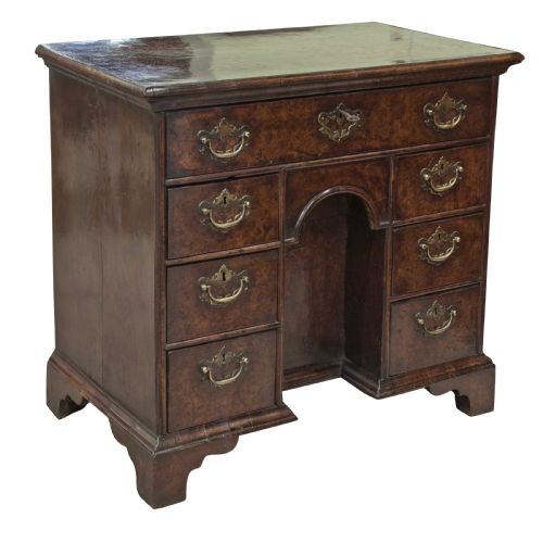Burr Elm Kneehole Ladies Dressing Desk C1740-60