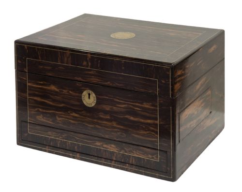 Victorian Coromandel Brass Inlaid Vanity Box