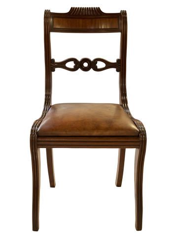 Regency Mahogany Chair with Leather Upholstered Seat C1830