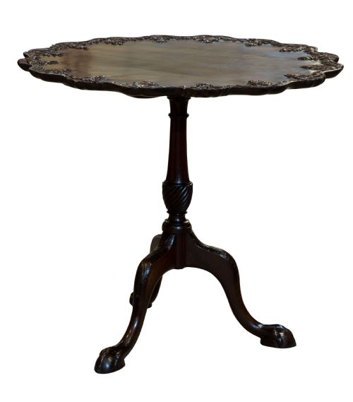 Late 19thc Mahogany Pie Crust Tilt Top Table
