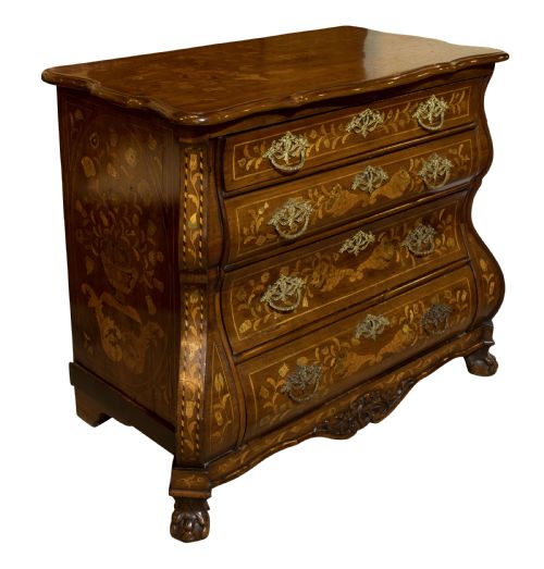 Dutch Marquetry Commode with Floral Inlay C1800