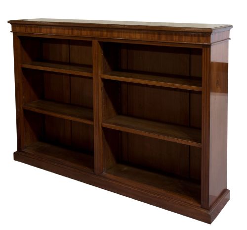 Victorian Mahogany Open Bookcase with Adjustable Shelves C1890