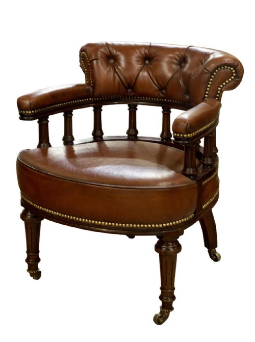 Leather Tub Desk Chair C1910