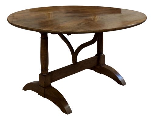 French Circular Cherrywood Vineyard Table C1890