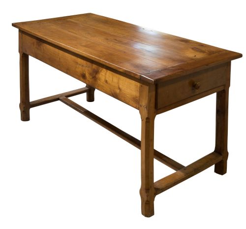 French Fruitwood 19thc, Farmhouse Table with Drawers to Both Ends