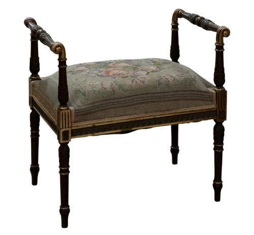 19thc Painted French Window Seat