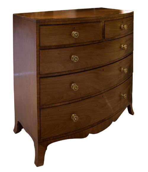 Regency Mahogany Bowfronted Chest of Drawers