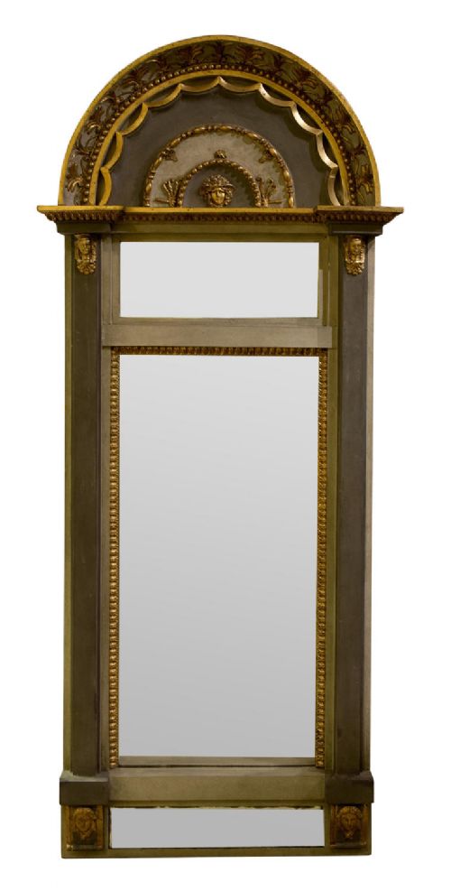 Gustavian Painted Gilt Pier Mirror
