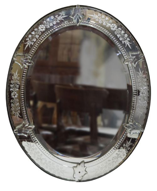 19th Century Venetian Etched Mirror