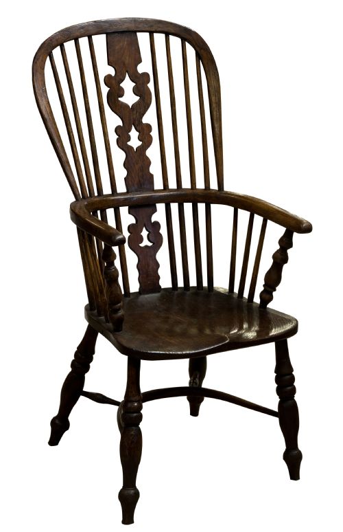 19thc Elm & Ash Hoop Back Windsor Chair