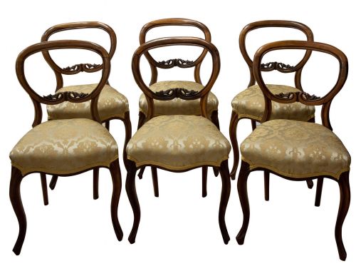 Set of Six Rosewood Dining Chairs C1815-25