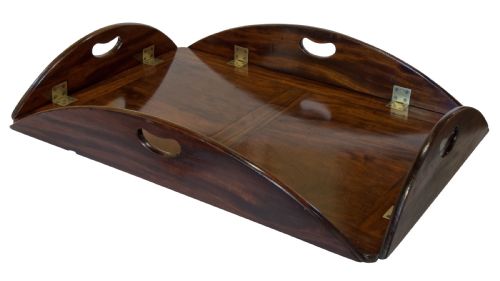 Very Fine Regency Oval Folding Butlers' Tray of First Rate Colour