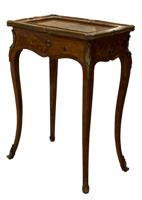French Walnut & Marquetry Vitrine with Ormolu Mounts C1870