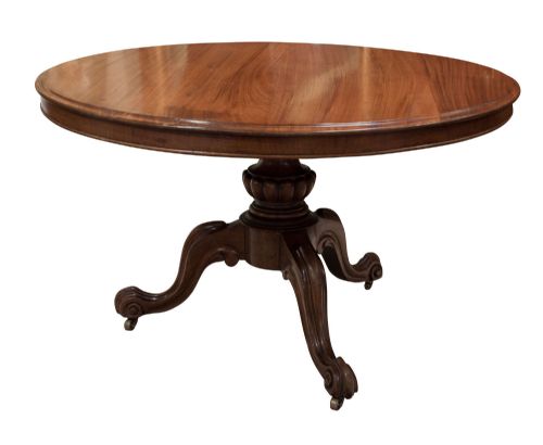 Victorian Mahogany Tilt-top Breakfast Table on a Carved Triad Base