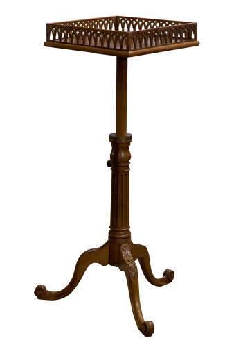 Adjustable Wine Table with Gallery on Cabriole Legs 19th Century