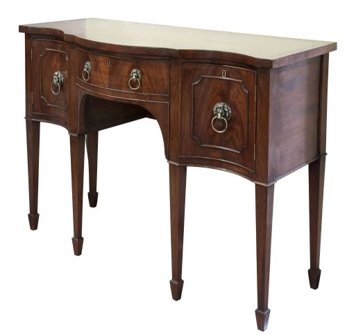 Mahogany Regency Style Serpentine Fronted Sideboard C1940