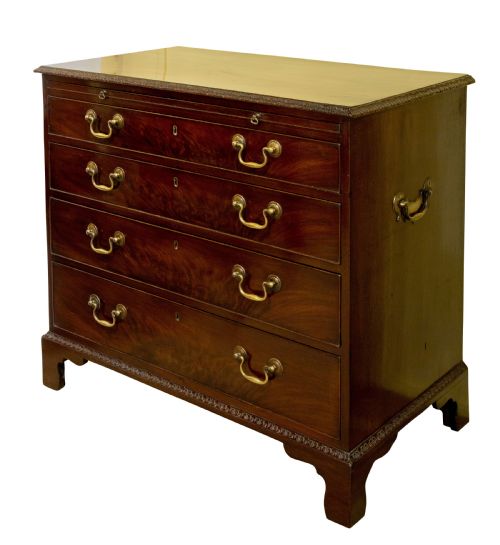 Fine 18thc Mahogany Chest with Writing Slide C1770