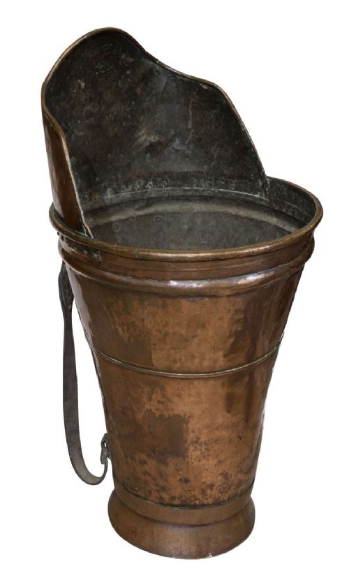 19thc French Copper Grape Hod or Carrier of Good Heavy Gauge C1860