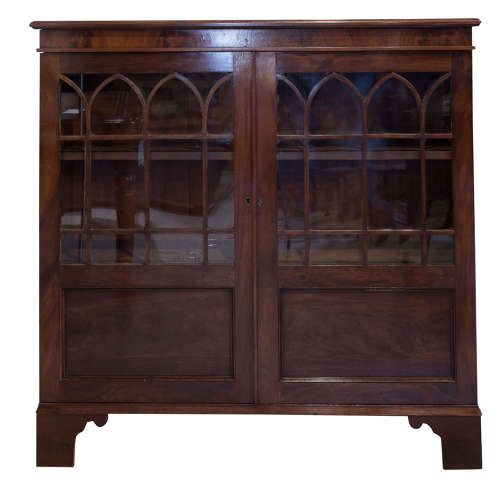 Mahogany Glazed & Paneled Bookcase C1850