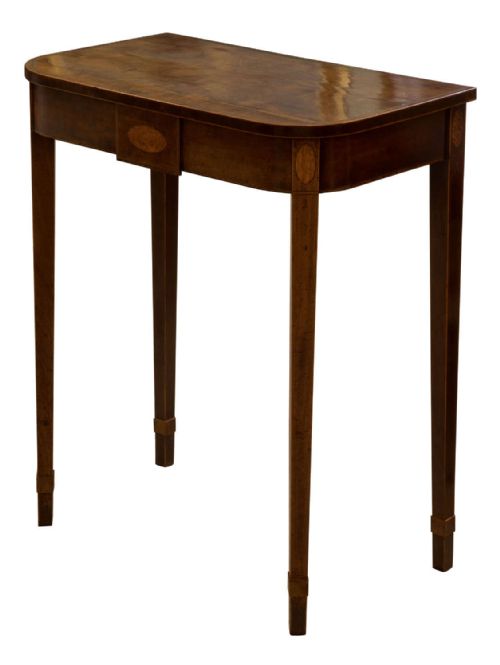 George III Mahogany & Satinwood Inlaid Dwarf Side on Console Table