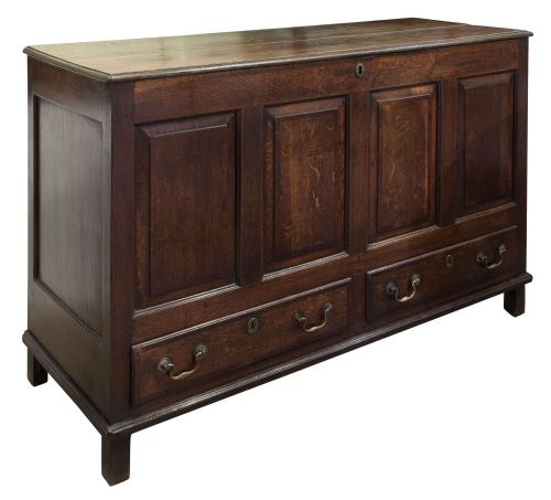 Large Oak Mule Chest with Internal Candle Box