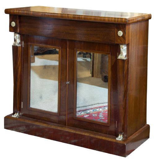19thc and Later Empire Revival Mahogany & Ormolu Cabinet