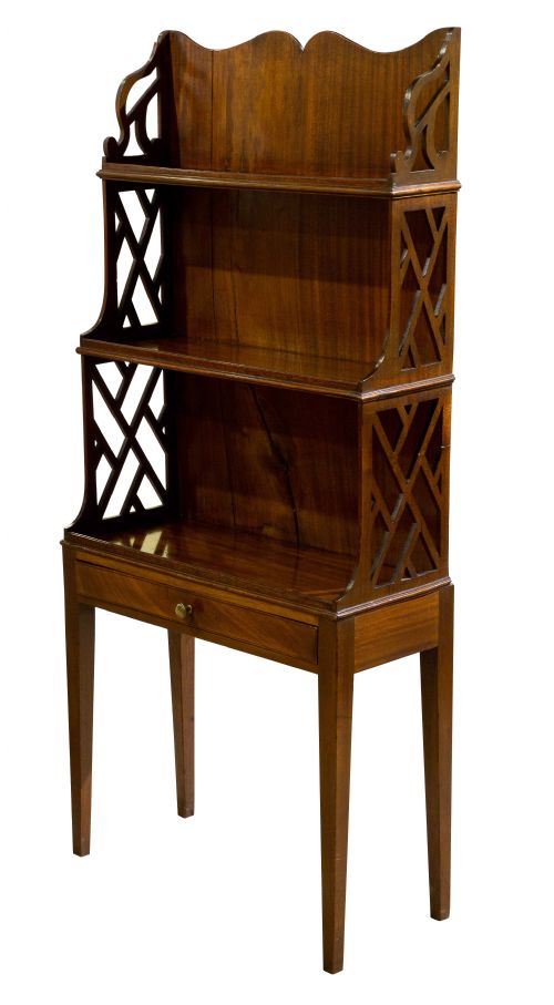 A Set of Fretwork Open Bookshelves 19thc