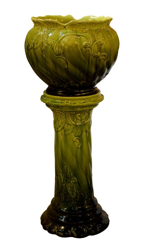 Green Majolica Planter C1900