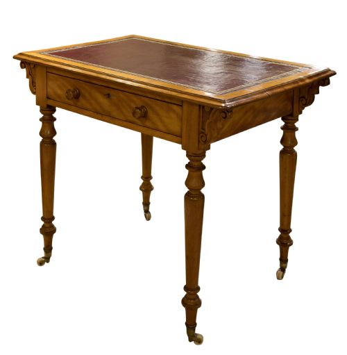 Victorian Satinwood Writing Table