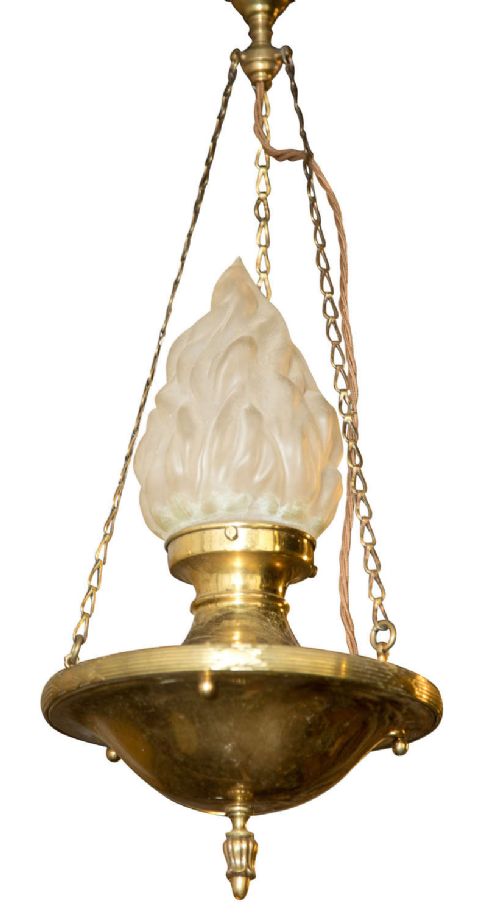 1920'S Light Fitting with Flambeau Shade