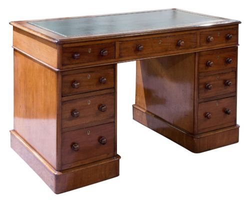 Victorian Mahogany Pedestal Desk