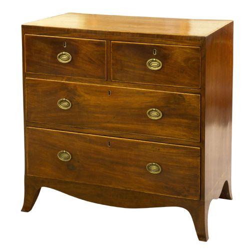 Small Mahogany String Inlaid Chest of Drawers C1830