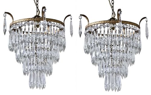 Pair of Art Deco Chandeliers
