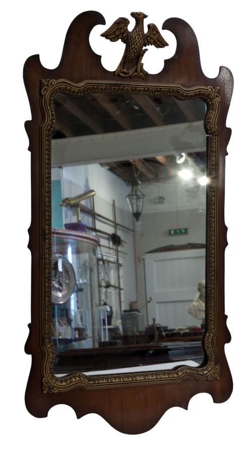 Mahogany Hall Mirror 20th C