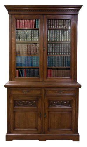 Oak Library Bookcase 19thc