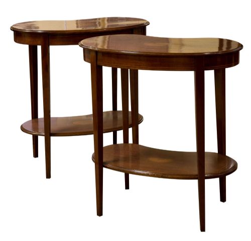 Pair of Edwardian Kidney Shaped Side Tables