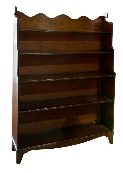 19thc Mahogany Waterfall Bookcase