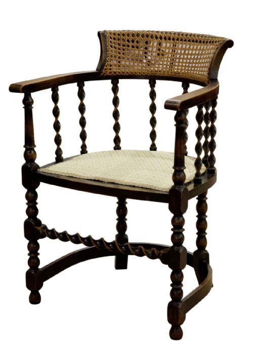 Beech Framed Chair with Cane Back