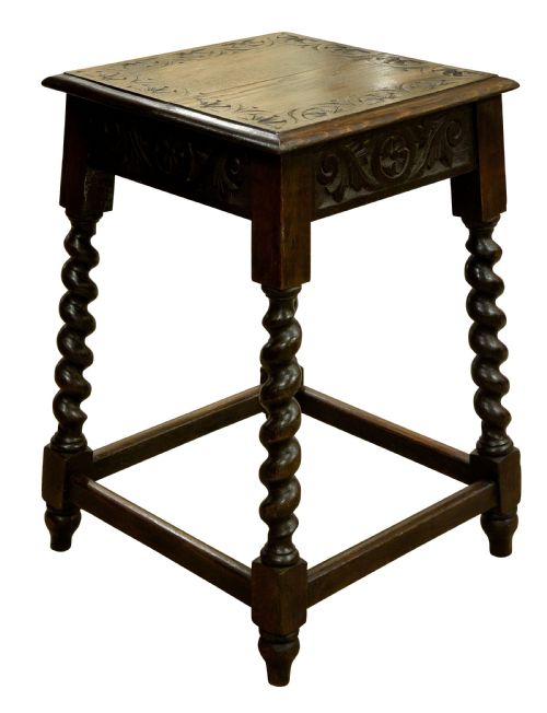 Carved Oak Occasional Table C1880