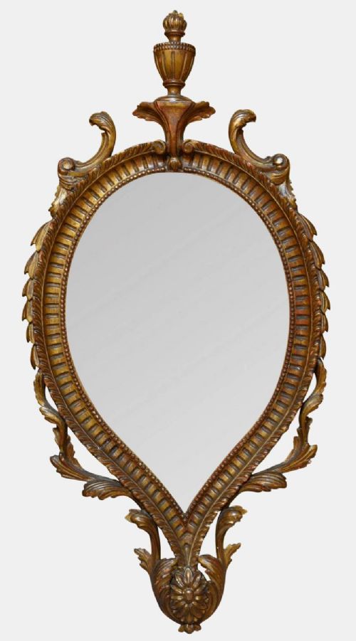 George III Style Gilded Heart Shaped Mirror