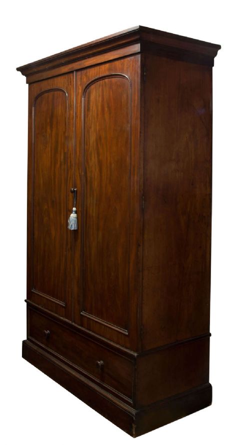 Victorian Mahogany Double Wardrobe C 1870