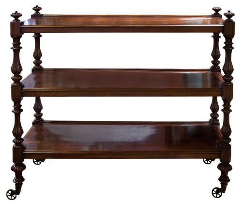 19thc Mahogany Three Tier Buffet
