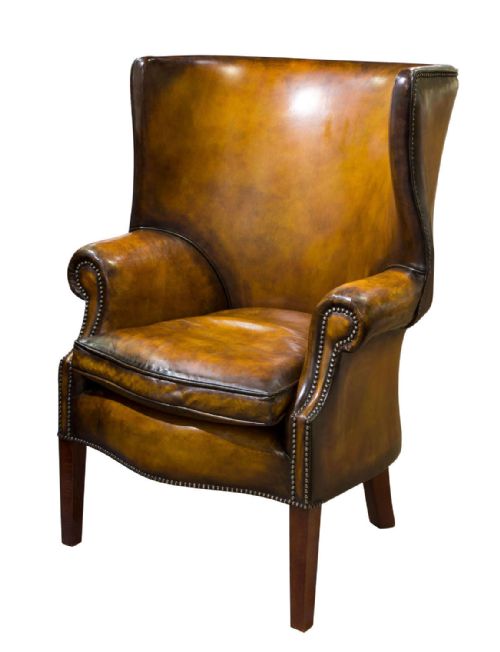 Unusual Georgian Style Wing Chair C1900