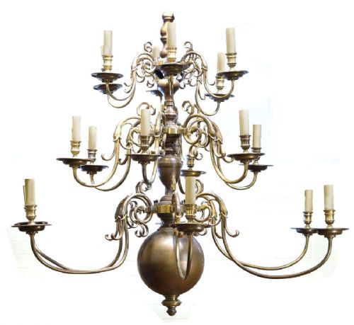 Spectacular Brass Chandelier C1890