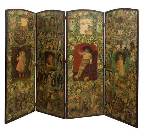Victorian Decoupage Screen